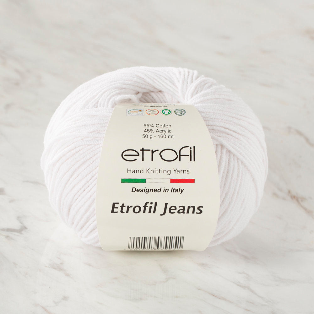 Etrofil Jeans Beyaz El Örgü İpi - 027